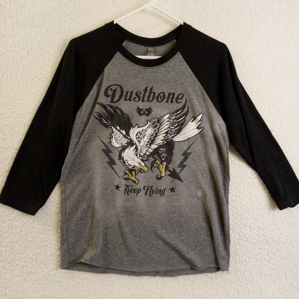 Next Level Dustbone T-Shirt Adult Small Half Sleeve Gray and Black